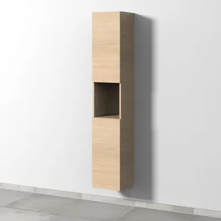 Sanipa 3way Hochschrank mit 2 Türen und 1 offenem Fach, Eiche-Nordic SM11248