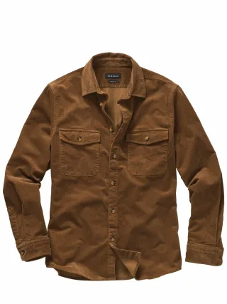 Mey & Edlich Herren Cargo-Hemd Braun 98 % Baumwolle, 2 % Elasthan