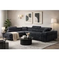 Labett Ecksofa mit Schlaffunktion & Bettkasten Links/Rechts Sofa L-Form GUSTAVO, Kopfstützen
