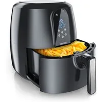 Arendo Heißluftfritteuse XXL Airfryer 5,2 Liter, bis 200 Grad, 3D Umluftsystem, Display, 1800 W, Fritteuse, Heissluftfritteuse, Frittieren ohne Öl, Timer, 7 Programme