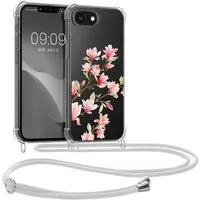 kwmobile Smartwatch-Armband Hülle für Apple iPhone 17e / iPhone 16e, Silikon Handyhülle mit Kette - Handykette Handyband
