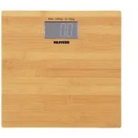 Zedelmaier Personenwaage Personenwaage aus echtem Bambus Badezimmerwaage Badwaage 180kg, D=100g, 30x30cm Trittflaeche, Personenwaage Umweltfreundlich
