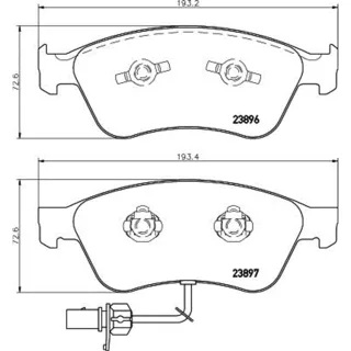 Hella Bremsbel?ge vorne Audi A6 A8 VW Phaeton