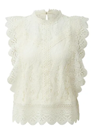 qs - Bluse creme - Gr. - 38