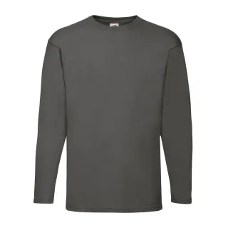 Fruit of the Loom - "Valueweight" T-Shirt für Herren/Damen Unisex Langärmlig (Hellgrau unifarben)