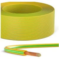 HB-DIGITAL PVC Aderleitung H07V-K flexibles Kabel Erdungskabel 6mm2 grün-gelb Solarkabel, (2000 cm), Das flexible Design erleichtert die Installation