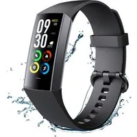 ibettertec Fitness Tracker Uhr mit Anruffunktion für Damen Herren Smartwatch Smartwatch (1.1" AMOLED-Display Zoll Zoll) 5 ATM IP68 Wasserdicht Fitness Tracker mit Schrittzähler Pulsuhr Blutdruck Messgerät für Android iOS, Schlaf-Monitor, Activity Tra