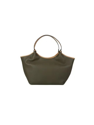Giulia Monti Tote Bag Militärgrün Beige