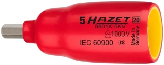 HAZET Schraubendreher-Steckschlüsseleinsatz Vierkant (3/8 Zoll) Innen-Sechskant - 8801K-6KV