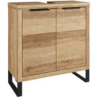 massivum Waschbeckenunterschrank Sydney Wildeiche