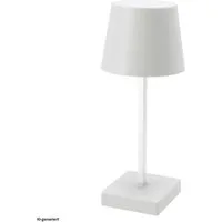 CEPEWA Tischleuchte LED Tischleuchte Weiß mit Touchfunktion, Dimmfunktion, LED fest integriert, Warmweiß, Dekoleuchte mit Akkubetrieb