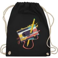 Shirtracer Turnbeutel Retro Kassette I Retro Geschenke 80er Jahre Geschenk 90er Outfit I 90i, Karneval & Fasching