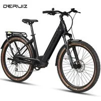 DERUIZ E-Bike Trekkingrad 28 Zoll, Quartz M/2.0/SUV, 120-160km, Drehmomentsensor, Bluetooth+APP, 8 Gang SHIMANO Acera RD-M360 SGS Schaltwerk, Kettenschaltung, Hinterradmotor, 644 Wh, Tiefeinsteiger-Rahmen, RH: 46 cm, Elektrofahrrad für Damen und Herr