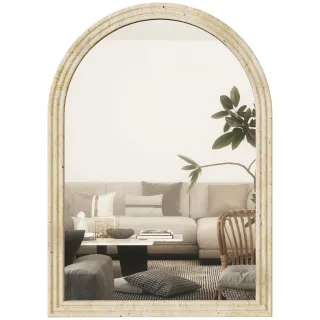 Homcom Wandspiegel, Beige, Glas, 2x70x50 cm, Spiegel
