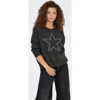 ONLY Strickpullover ONLRENATA LS O-NECK BLING KNT