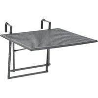 Testrut Balkonhängetisch Klappbarer Balkontisch höhenverstellbar, 70 x 47-79 x 88 cm (1-St)