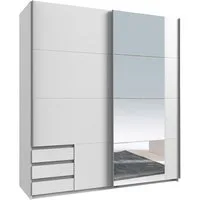 Wimex Schwebetürenschrank Emden moderner Kleiderschrank mit Spiegel und Schubladen Schlafzimmer Schrank Garderobenschrank mit Schwebetüren Topseller