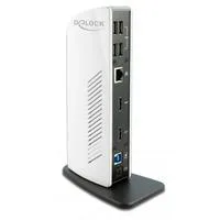 USB Dockingstation Dual HDMI Full-HD / USB 3.2 / LAN / Audio schwarz/weiß