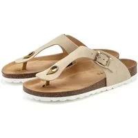 Elbsand Mule, Sandale, offener Schuh, Lederpantolette, Sommerschuhe Pantolette Zehentrenner aus hochwertigem Leder mit Komfortkorkfußbett