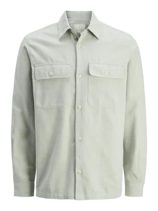 JACK&JONES - JPRCCRAYMOND SPRING SOLID OVERSHIRT SN aqua gray - Gr. - XXL