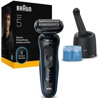 Braun Elektrorasierer Series 5 52-B7000cc, Reinigungsstation, Bis zu 50 Min, 4in1 SmartCare Center, 2 Rasiermodi, 100% Wasserdicht