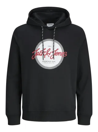 JACK&JONES - JJURBAN SWEAT HOOD black - Gr. - L