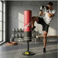 SPORTNOW Standboxsack mit 10 Saugnäpfen und Stoßdämpfer (Kickboxsack, 1-tlg., Boxsack), für Boxtraining MMA-Training