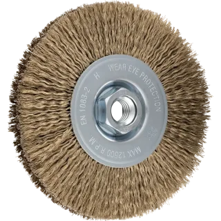 PFERD TOOLS Rundbürste ungezopft RBU Ø 125x15 mm M14 vermessingter Stahl-Litzen-Draht-Ø 0,20 mm Winkelschleifer - 43502303
