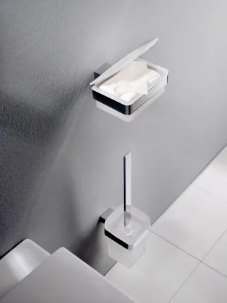 emco Loft Feuchtpapierhalter Kunststoff box chrom /weiss, 053900101 053900101