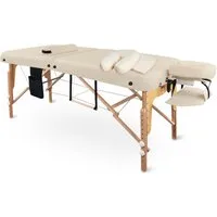 Massunda Massageliege Massageliege Massunda Comfort Deluxe (Massagetisch mit ergonomischer Kopfstütze, Bezug, Armlehne, Kissen, 1-St), Klappbar, Höhenverstellbar, Extra Breit