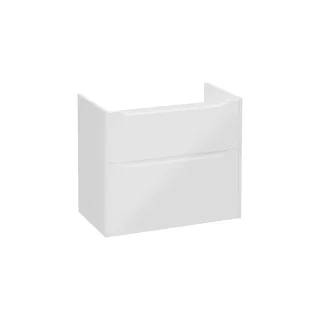 VitrA New Integra Square Waschtischunterschrank mit 2 Vollauszügen 76 x 45 x Weiß Hochglanz,80246 80246
