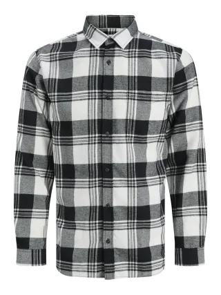 JACK&JONES - JJJAMES BUFFALO SHIRT LS cloud dancer - Gr. - XXL