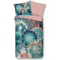 hip Bettwäsche wohnTRAUM24 by HIP Bettwäsche KANYA natürlich 100% Baumwolle, Renforce, 2 teilig, Traumfänger Mandalas Federn Ornamente Bettwäsche Set petrol