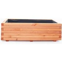 Mega-Holz Pflanzkübel Blumenkasten Pinie lasiert - Pflanzkübel für Garten, Balkon & Terrasse, Rechteck Kräuterbeet 40x40x30 cm Wettergeschützt