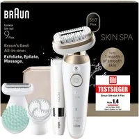 Braun Epilierer Silk-épil Flex SkinSpa 9 SES9-481 3D (Modell 2026) 9-681 (Modell 2025), All-In-One Set, FaceSpa-Epilierer & Mini-Rasierer für das Gesicht