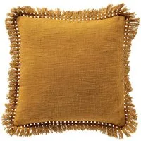 Dutch Decor Kissenhülle Uni 'Jonna' 45 x 45 cm, Mit Fransen
