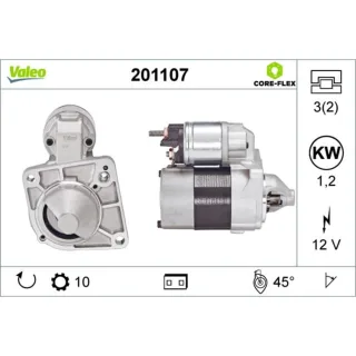 Valeo Anlasser 0,8 kW Fiat Panda Tipo Uno Lancia Y10 Rover 800
