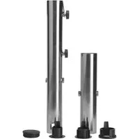 anndora Bodenhülse Sonnenschirm bis 48 mm und bis 4 m Durchmesser aus Edelstahl, rostfreier Edelstahl - Bajonettverschluss - Schutzkappe für Bodenrohr