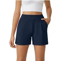 G4Free Shorts Damen Kurze Hose Sommer, Sporthose Laufshorts Elastischer High Waist Trainingshose mit Taschen