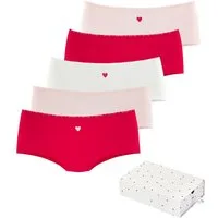 LASCANA Panty Geschenk Box (5er-Pack) mit süßen Herzchen-Prints und aus elastischer Baumwoll-Qualität