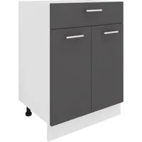 VCM Unterschrank Esilo U 2T1S 82x60x46cm (1-St) Küchenschrank, Küchenmöbel