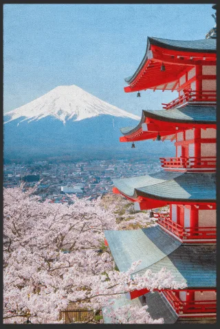 Fussmatte Mount Fuji 10383 | Größe: 60 cm x 90 cm