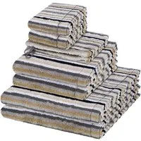 Cawö Handtuch Set Lifestyle, Walkfrottee (Spar-Set, 8-St), 2 X Wasch- 2 X Gäste- 2 X Dusch- 2 X Handtuch im Set - Baumwolle