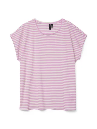 VERO MODA - VMAVA SS TOP STRIPE JRS NOOS Bonbon - Gr. - M