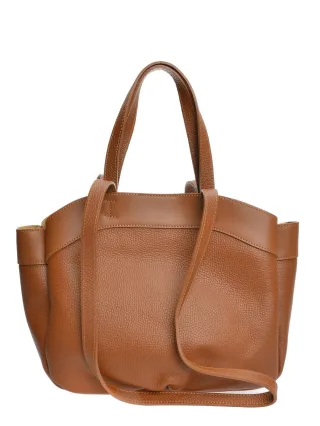 Anna Luchini Braun Rindsledertasche