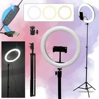 TronicXL Ringlicht XL Ringlicht mit Stativ groß für Handy Smartphone iPhone Halterung