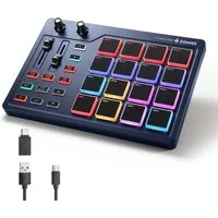 Donner DJ Controller DJ Controller Midi Pad Controller DPD-16, Leicht und leistungsstark
