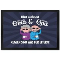 speecheese Fußmatte Coole Großeltern Fußmatte XL in 40x60 cm mit Spruch Regeln sind was