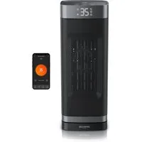 Brandson Heizlüfter mit Wlan, Keramik Heizgerät kompakt, Timer, Oszillation, Fernbedienung, 1500 W, Preisträger 2025, ECO-Modus, Thermostat, 10-35°C, LED-Display