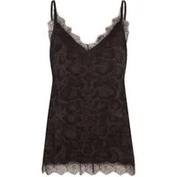 rosemunde Spaghettitop Billie Strap Top Vintage-Spitzenbesatz an Ausschnitt und Saum, feminin
